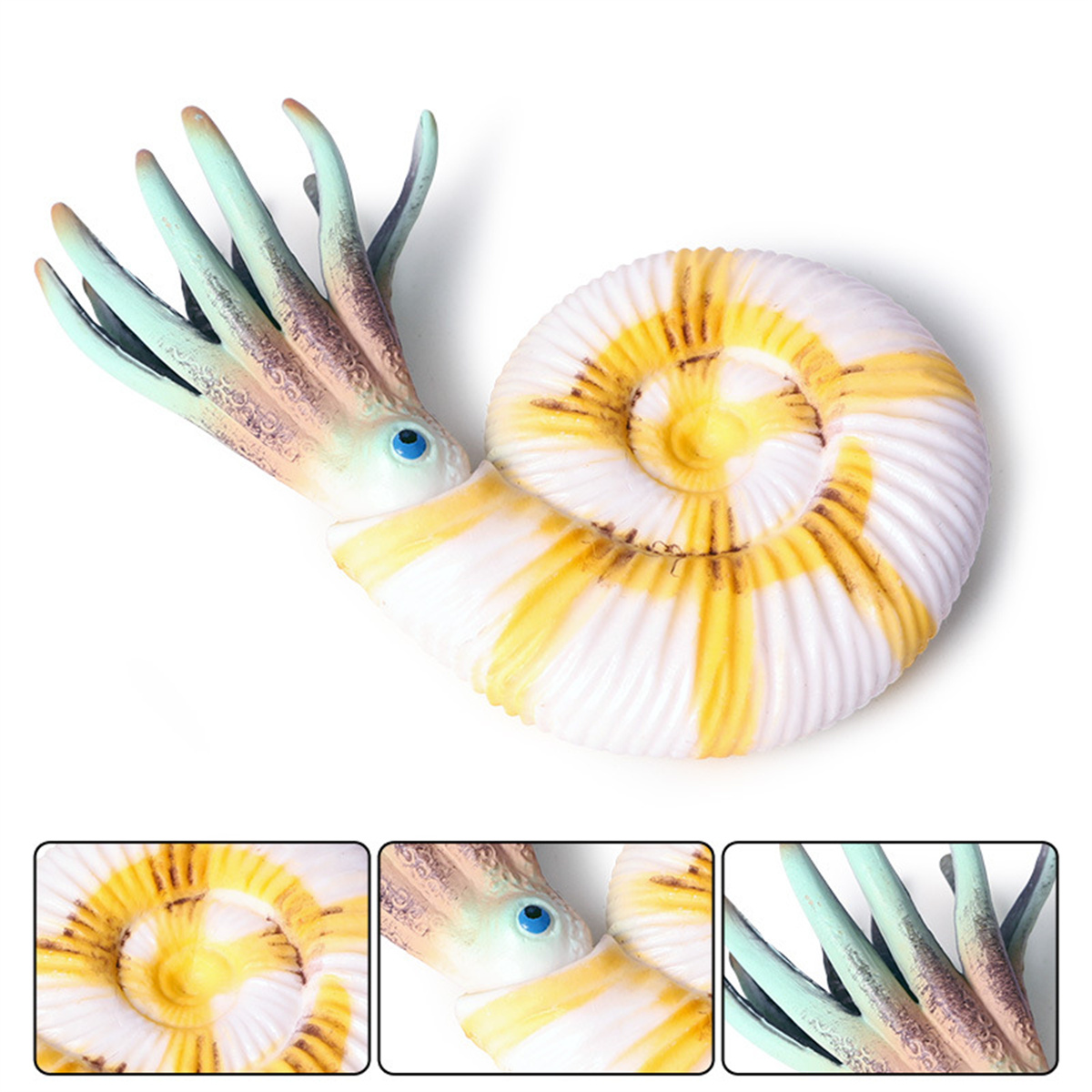 Nautilus Figure Ancient Creatures PVC Collector Fish Tank Scene Decoration Gift Classic Ocean Sea Snail Animals Model Kids Toy