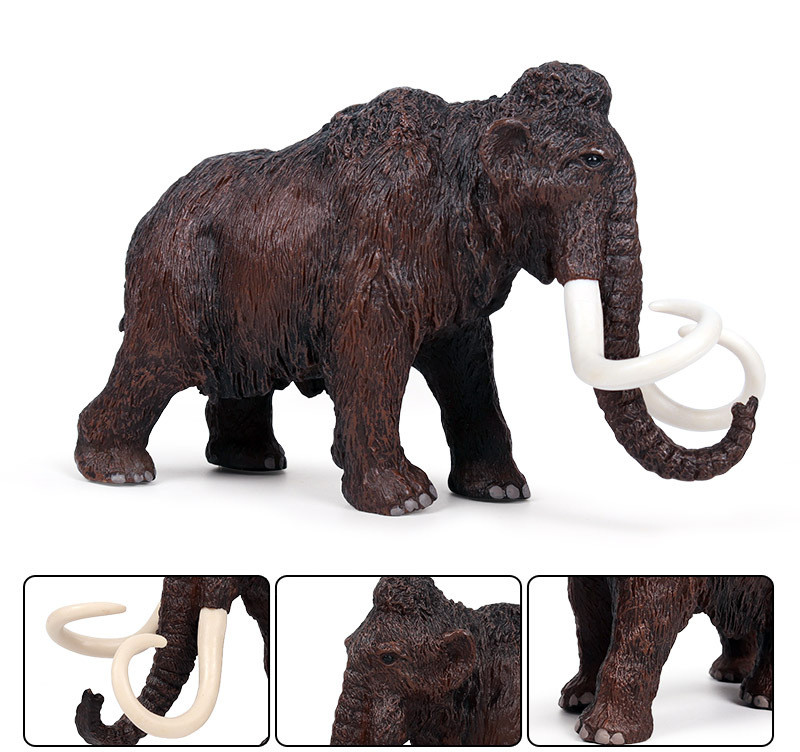 20cm Mammoth Figure Wild Elephant Animal Simulation Model Toys Children Educational Toys Desktop Decoration Kids Gifts