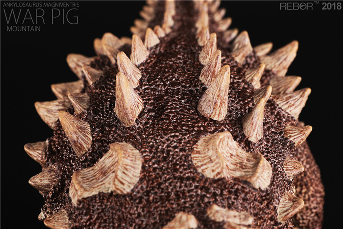 REBOR 1/35 Ankylosaurus Dinosaur Model Mountain Plain War Pig Animal Decoration Creative Christmas Gift Collector Kids Toy