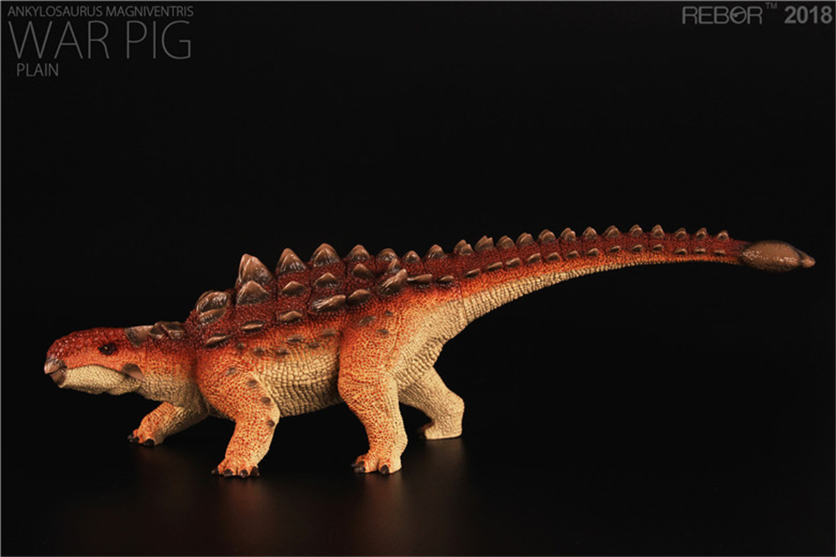 REBOR 1/35 Ankylosaurus Dinosaur Model Mountain Plain War Pig Animal Decoration Creative Christmas Gift Collector Kids Toy
