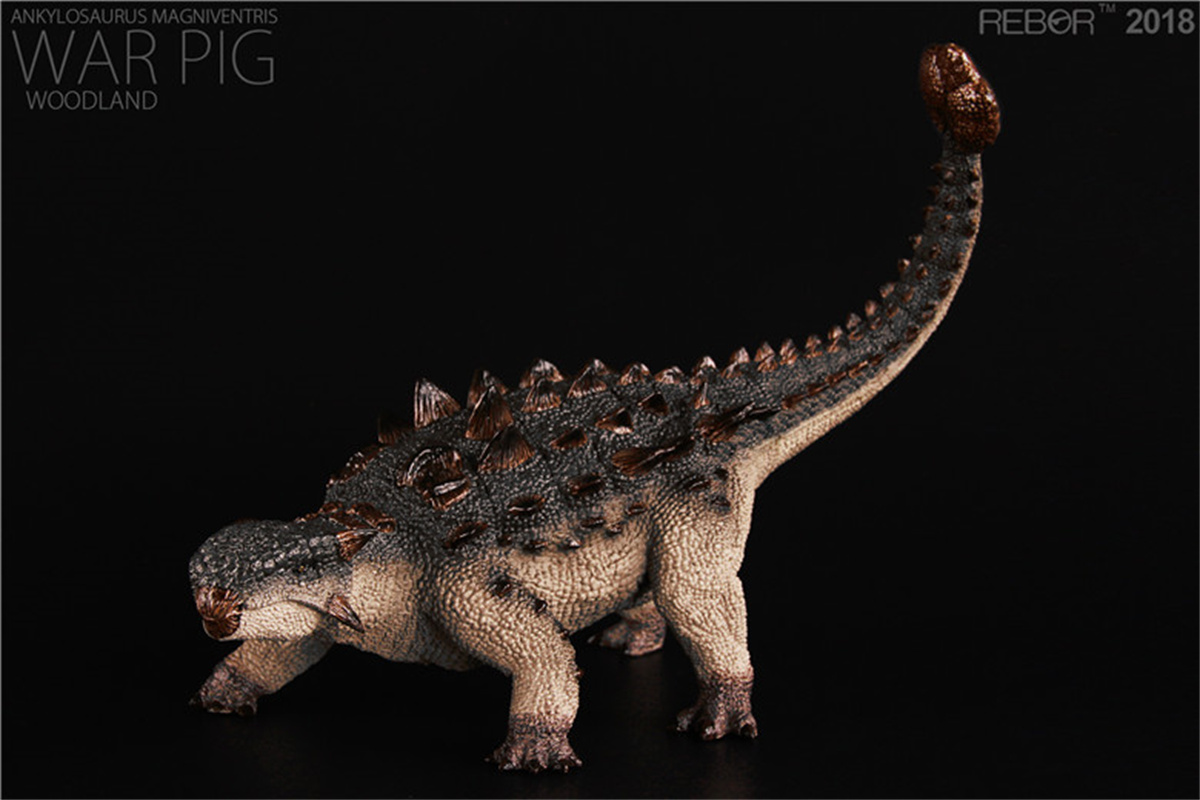 REBOR 1/35 Ankylosaurus Dinosaur Model Mountain Plain War Pig Animal Decoration Creative Christmas Gift Collector Kids Toy
