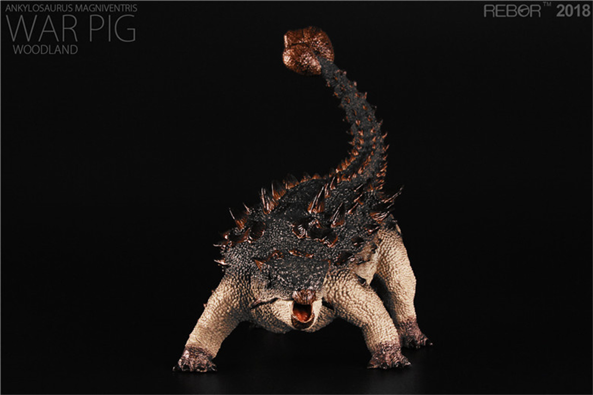 REBOR 1/35 Ankylosaurus Dinosaur Model Mountain Plain War Pig Animal Decoration Creative Christmas Gift Collector Kids Toy