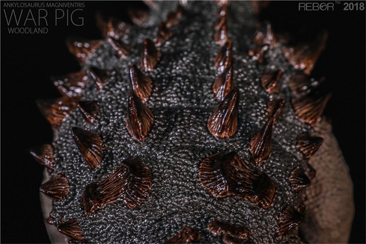 REBOR 1/35 Ankylosaurus Dinosaur Model Mountain Plain War Pig Animal Decoration Creative Christmas Gift Collector Kids Toy