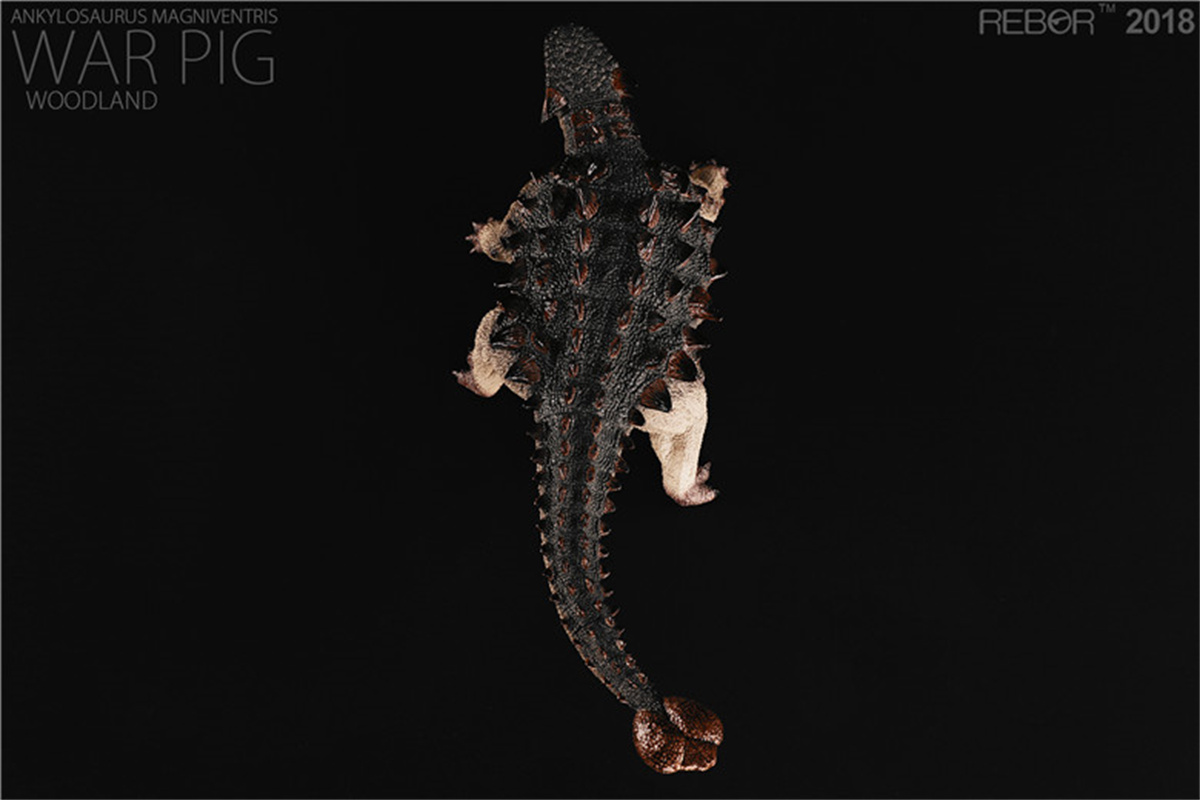 REBOR 1/35 Ankylosaurus Dinosaur Model Mountain Plain War Pig Animal Decoration Creative Christmas Gift Collector Kids Toy