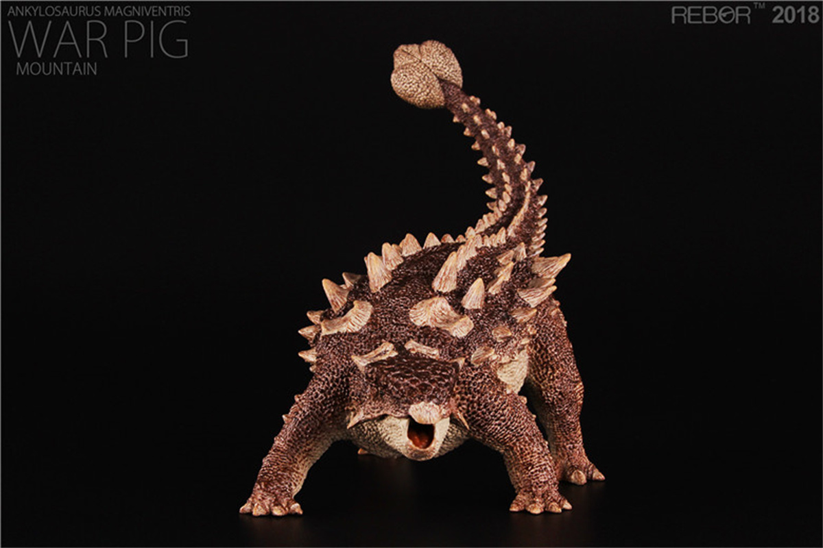 REBOR 1/35 Ankylosaurus Dinosaur Model Mountain Plain War Pig Animal Decoration Creative Christmas Gift Collector Kids Toy