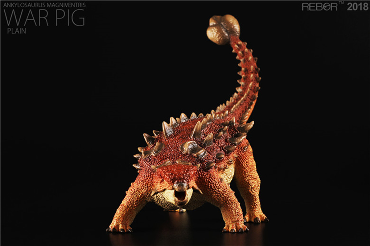 REBOR 1/35 Ankylosaurus Dinosaur Model Mountain Plain War Pig Animal Decoration Creative Christmas Gift Collector Kids Toy