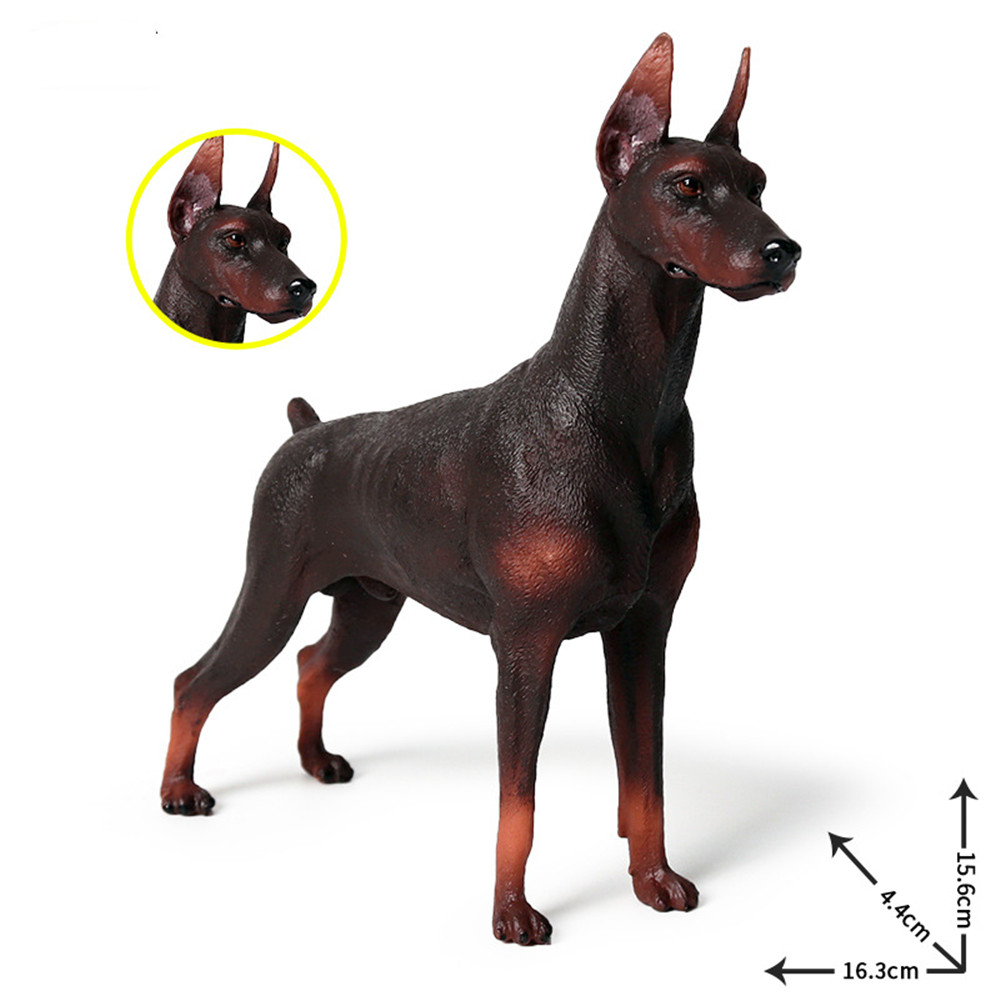 Large Doberman Model Dog Pet Animal Model Toy Collector Kid Gift