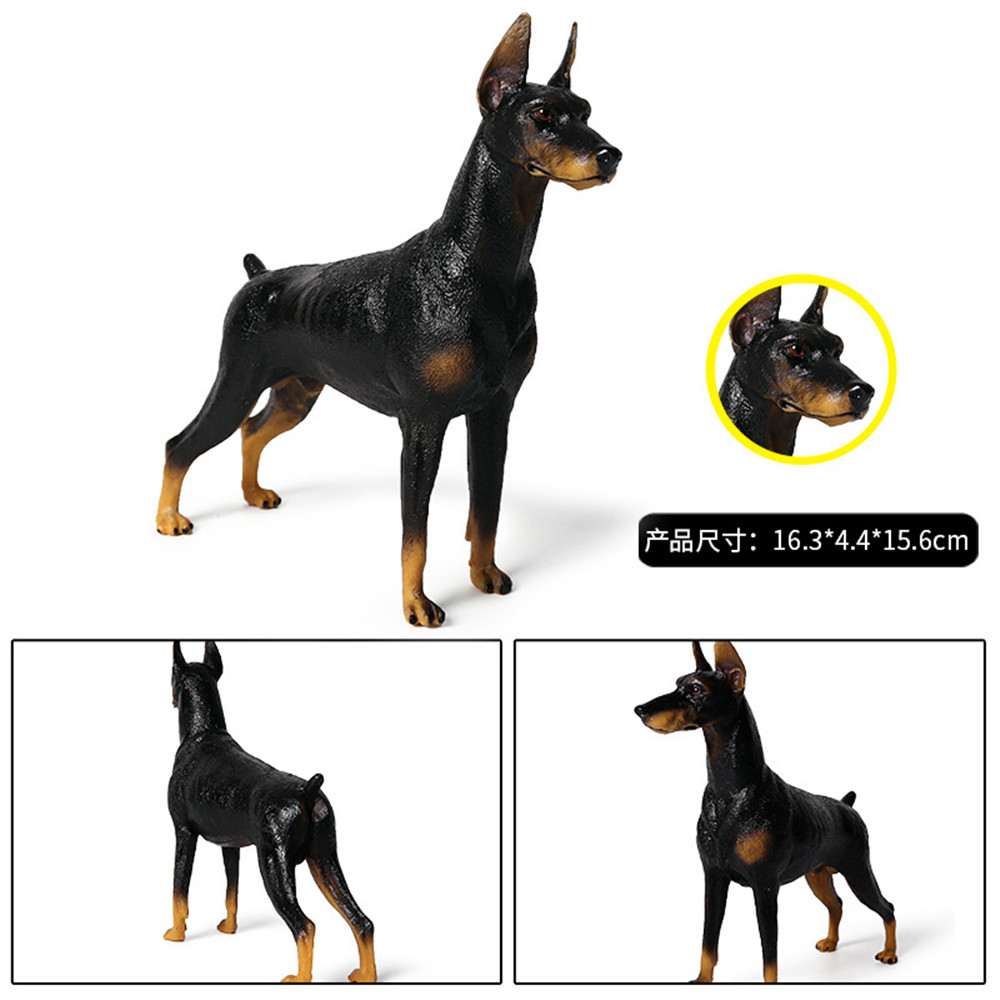 Large Doberman Model Dog Pet Animal Model Toy Collector Kid Gift