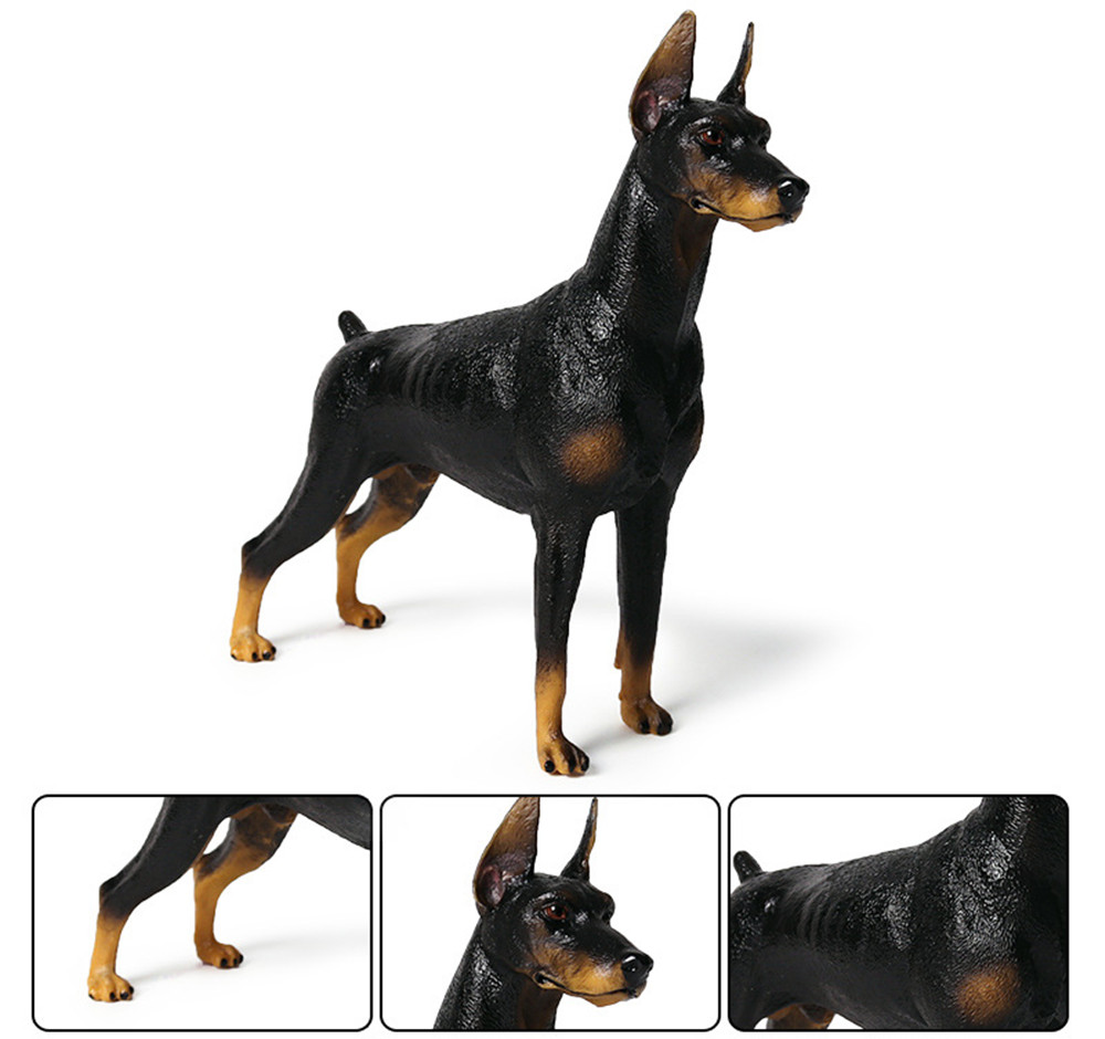 Large Doberman Model Dog Pet Animal Model Toy Collector Kid Gift