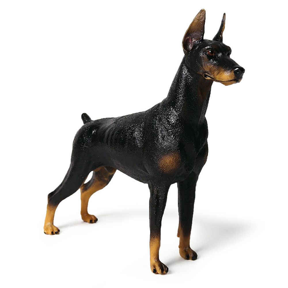 Large Doberman Model Dog Pet Animal Model Toy Collector Kid Gift