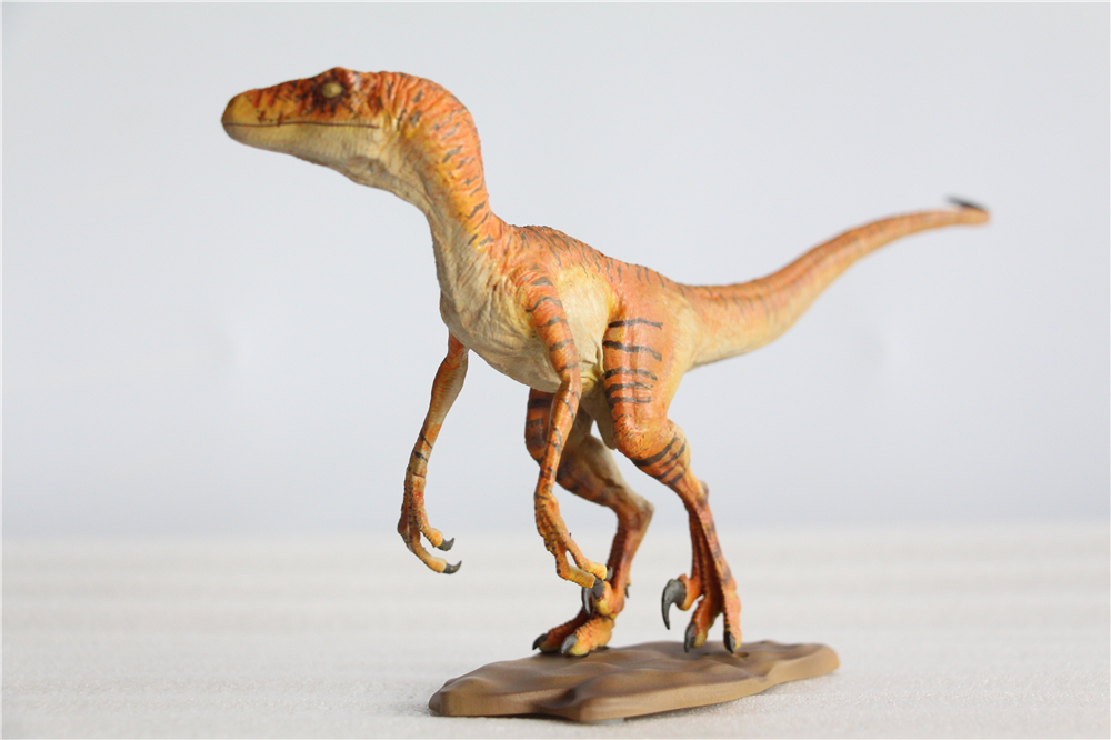 DINO DREAM 1:15 Scale Velociraptor Raptor Tiger Figure Dromaeosauridae Dinosaur Model Collector Animal Adult Toy Gift