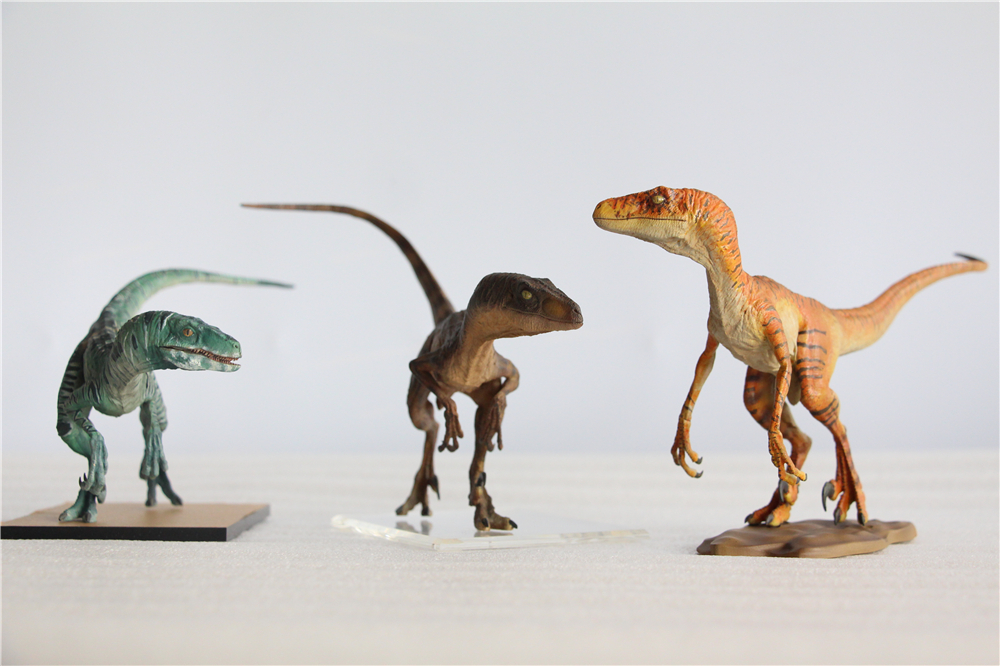 DINO DREAM 1:15 Scale Velociraptor Raptor Tiger Figure Dromaeosauridae Dinosaur Model Collector Animal Adult Toy Gift