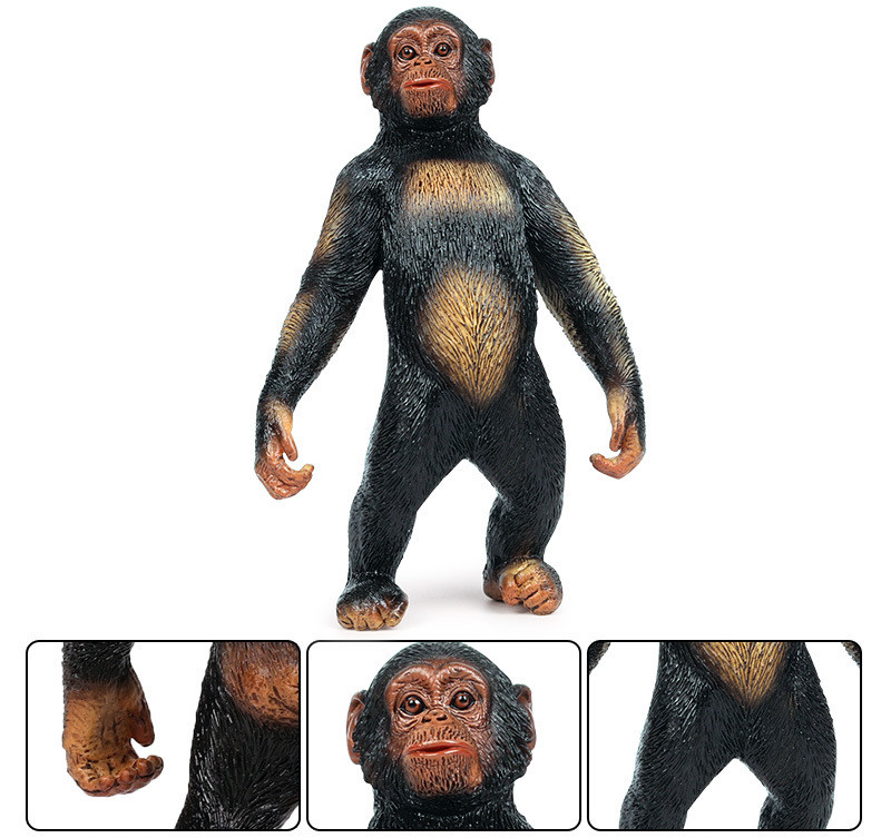 Orangutan Figure Chimpanzee Animal Model Monkey Collector Decor Toy Kids Gift Simulation Animals Figurines Model Educational Toy