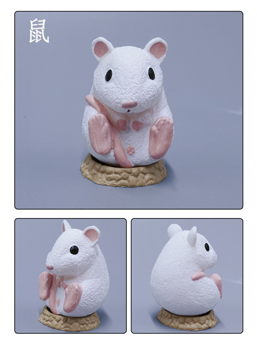 Chinese Zodiac Figure Rat Ox Tiger Rabbit Dragon Snake Horse Sheep Monkey Rooster Dog Pig Twelve Symbolic Animals Model