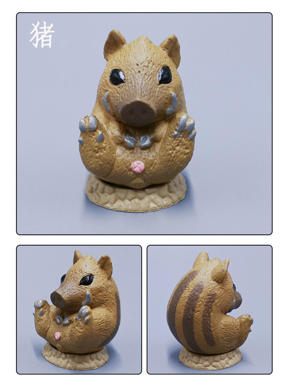 Chinese Zodiac Figure Rat Ox Tiger Rabbit Dragon Snake Horse Sheep Monkey Rooster Dog Pig Twelve Symbolic Animals Model