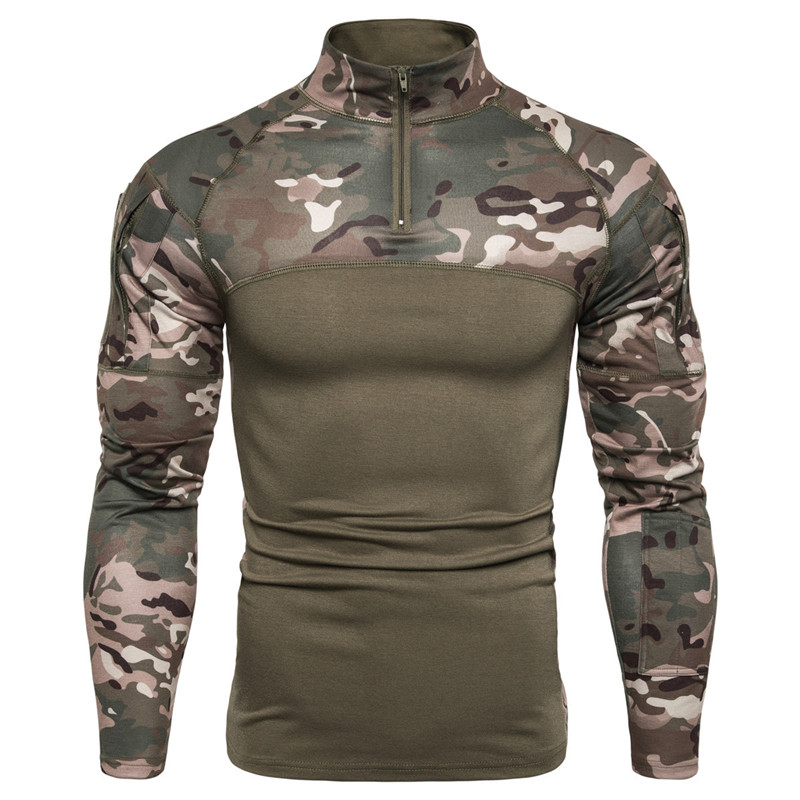 Mege Camouflage Tactical Military Clothing Combat Shirt Assault Multicam ACU long sleeve Army Tight T shirt Army USMC Costume