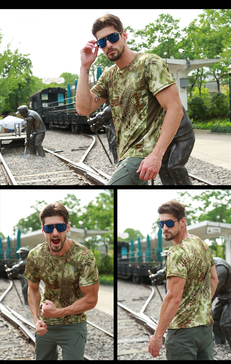 Mege Tactical Military T-Shirt Camflage Army Combat Hunting Outdoor Short Sleeve Shirt Fast Dry Stretchable Male Top Tee Airsoft