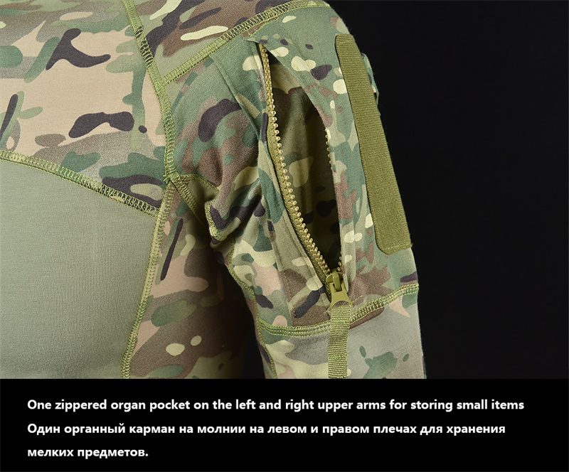 Mege Tactical Camouflage Army Combat Shirt Type II Long Sleeve Breathable Fast Dry Multicam Outdoor Cotton Military Clothing