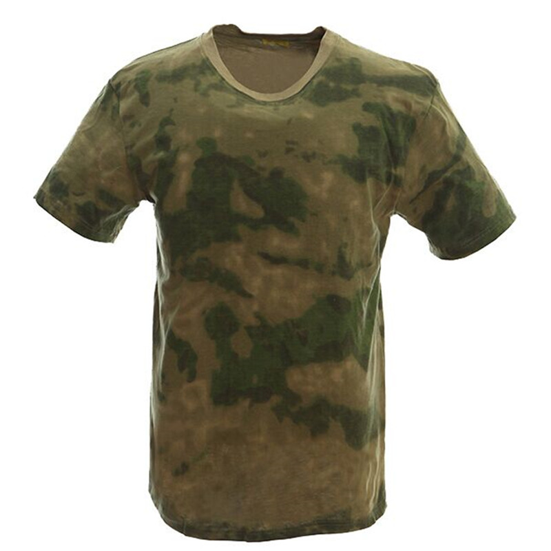 MEGE Military Camouflage Breathable Combat T-Shirt, Men Summer Cotton T-shirt, Army Camo Camp Tees