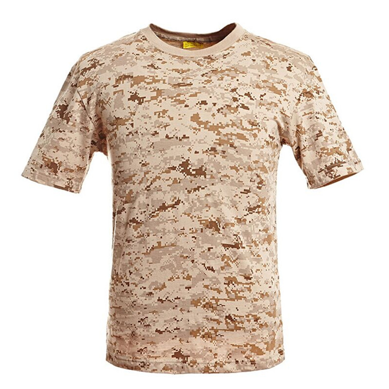 MEGE Military Camouflage Breathable Combat T-Shirt, Men Summer Cotton T-shirt, Army Camo Camp Tees
