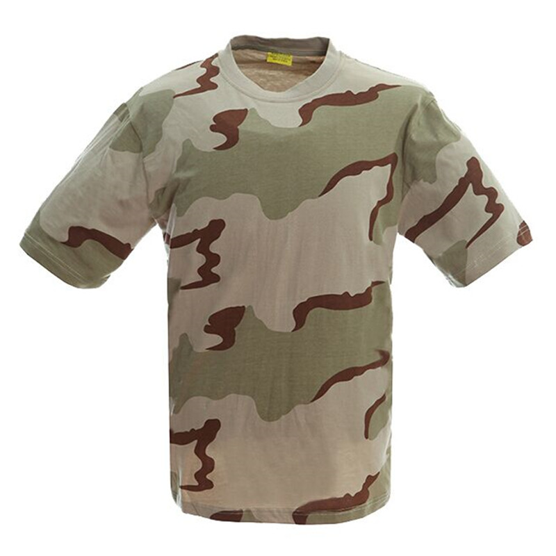 MEGE Military Camouflage Breathable Combat T-Shirt, Men Summer Cotton T-shirt, Army Camo Camp Tees