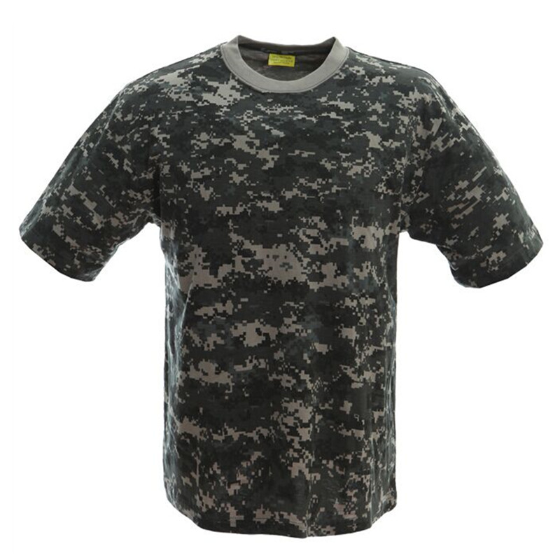 MEGE Military Camouflage Breathable Combat T-Shirt, Men Summer Cotton T-shirt, Army Camo Camp Tees