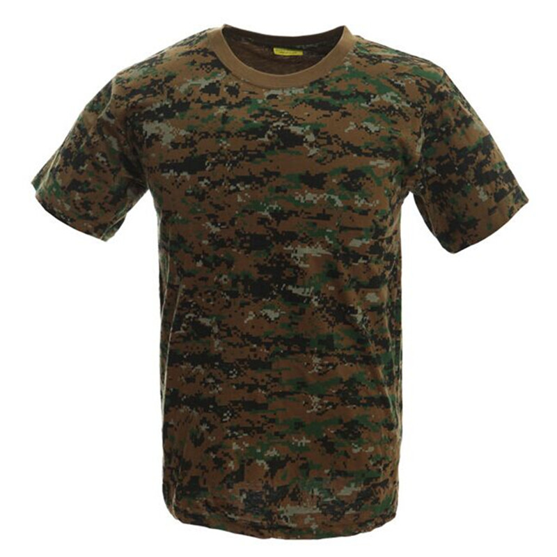 MEGE Military Camouflage Breathable Combat T-Shirt, Men Summer Cotton T-shirt, Army Camo Camp Tees