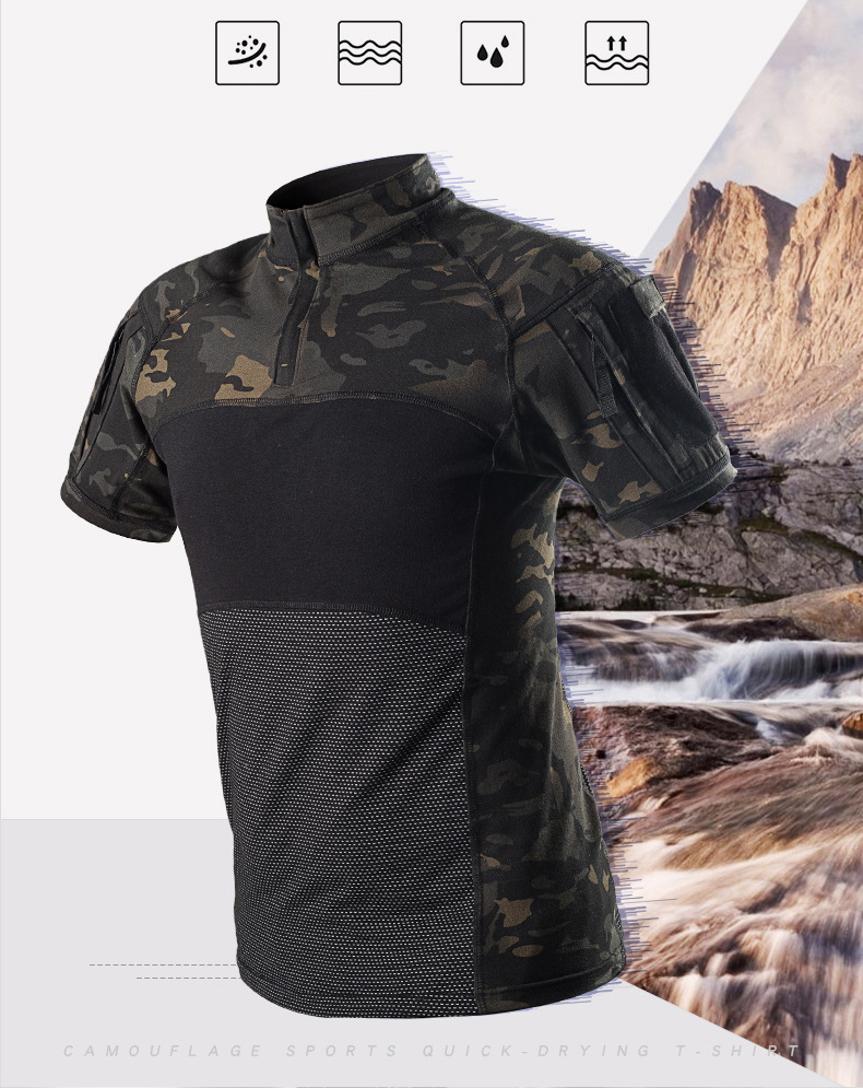 MEGE Camouflage Army T-Shirt Men Summer RU Frog Soldiers Combat Tactical T Shirt Military Force Multicam Tee Camo Short Sleeve