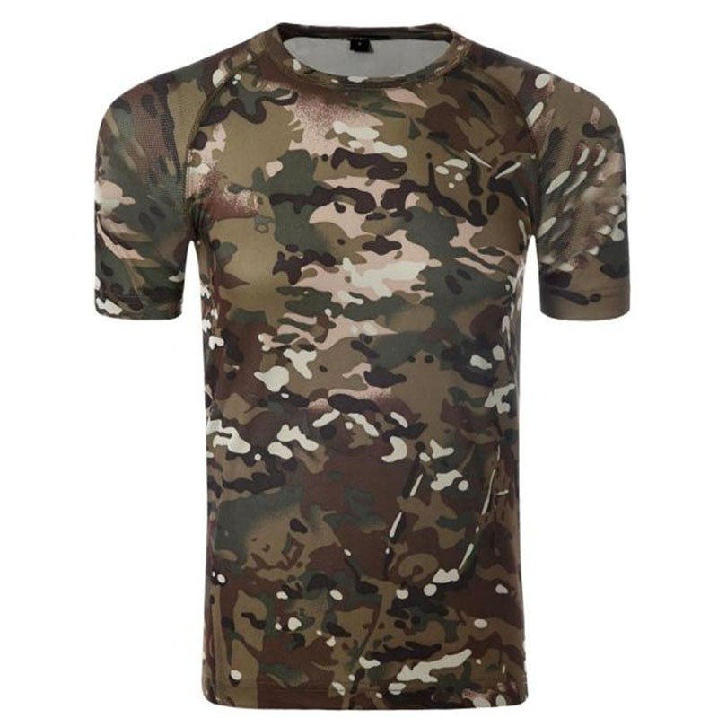 Camouflage Shirt Quick Dry Breathable Tights Army Tactical T-shirt Mens Compression T Shirt Fitness Summer Bodybulding Camouflage Shirt Quick Dry Breathable Tights Army Tactical T-shirt Mens Compression T Shirt Fitness Summer Bodybulding