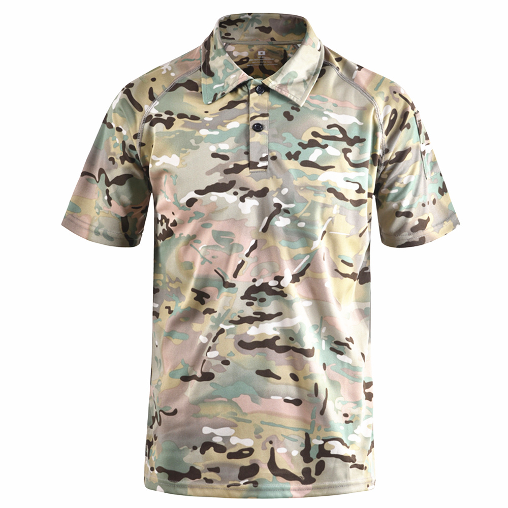 Mege Brand Clothing Mens Shirts Tactical Camouflage Polo Shirt Summer