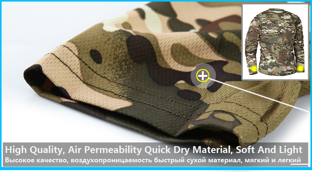 Mege Brand Military Camouflage Long Sleeve T shirts for Men Outdoor Combat Army Fast Dry GYM Sport Jogger Shirt Blusa Masculina
