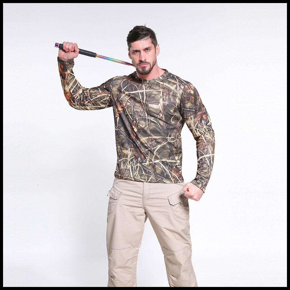 Mege Brand Military Camouflage Long Sleeve T shirts for Men Outdoor Combat Army Fast Dry GYM Sport Jogger Shirt Blusa Masculina