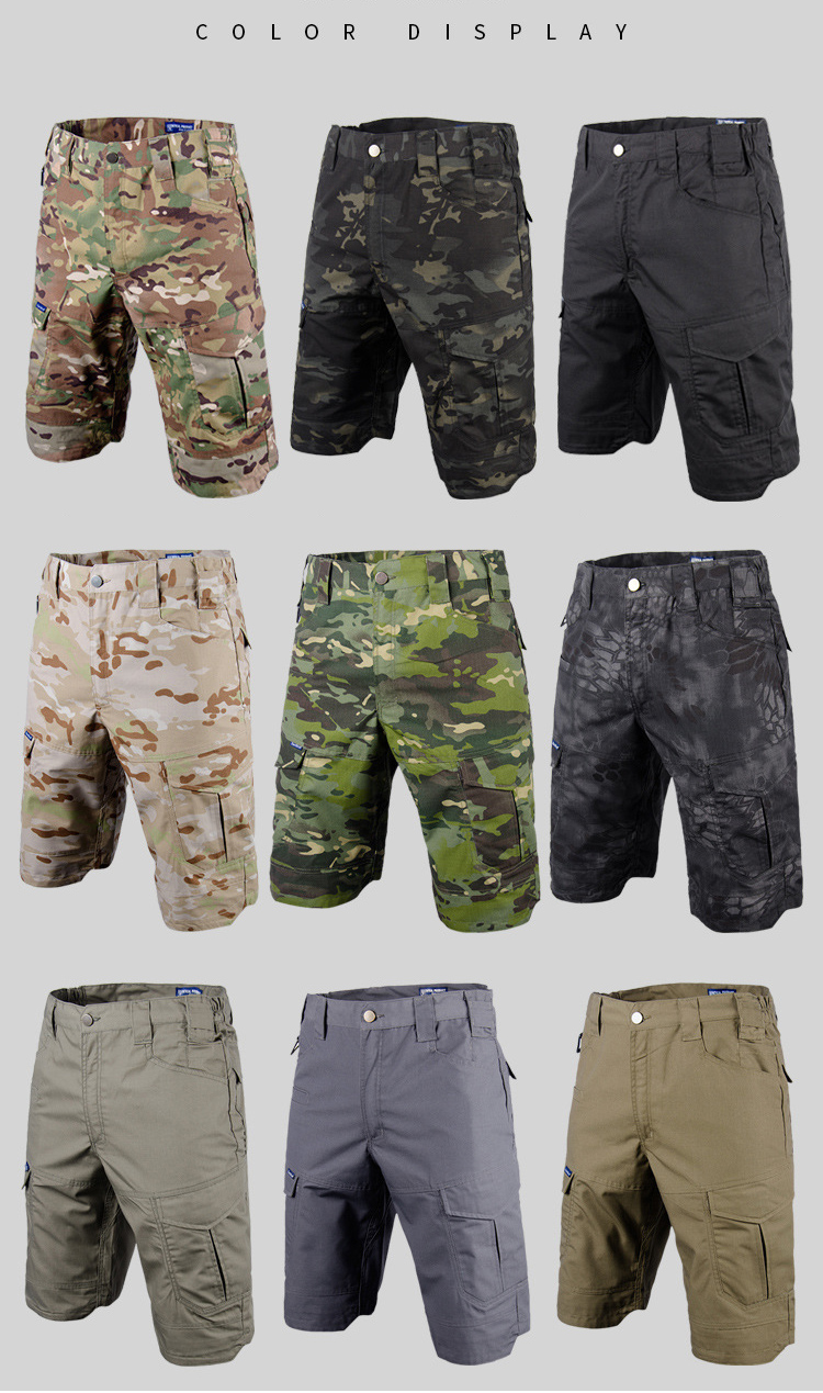Mege Brand Men Tactical Military Camouflage Shorts Combat Cargo Pants Multi Pockets Loose Work Casual Short Pants Dropshipping