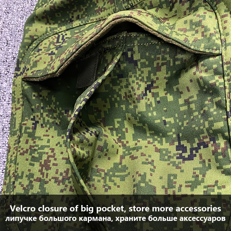 Men's Tactical Cargo Pants Camouflage Military Fleece Army Combat Trousers Waterproof Working Softshell Airsoft Korean Pants