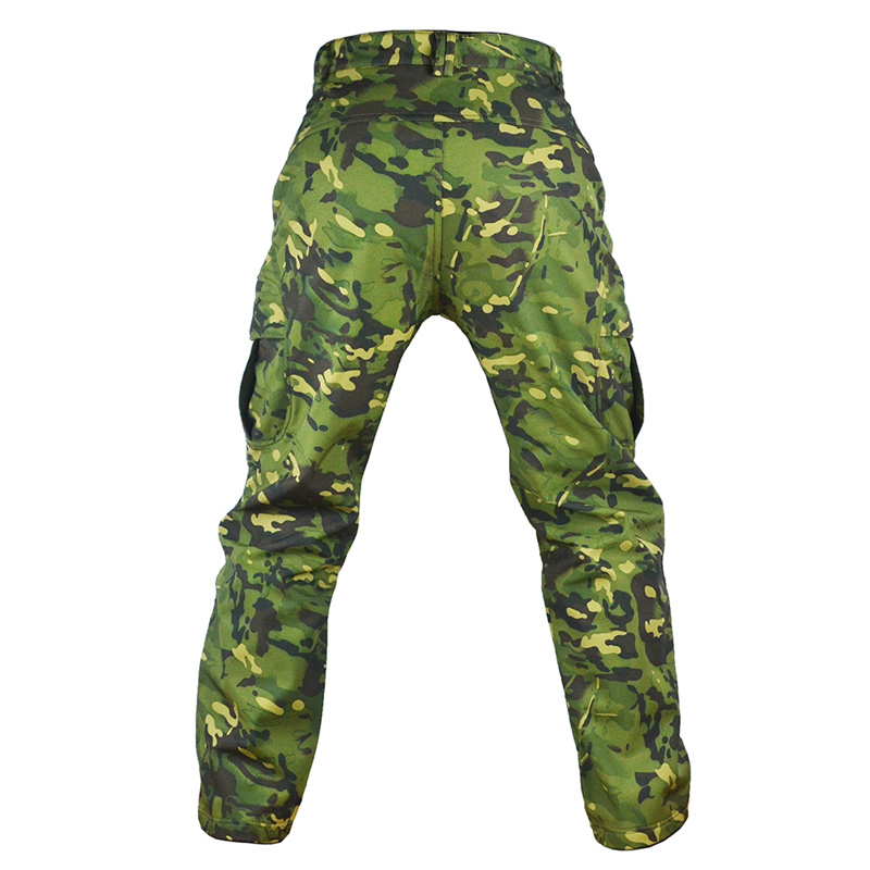 Men's Tactical Cargo Pants Camouflage Military Fleece Army Combat Trousers Waterproof Working Softshell Airsoft Korean Pants