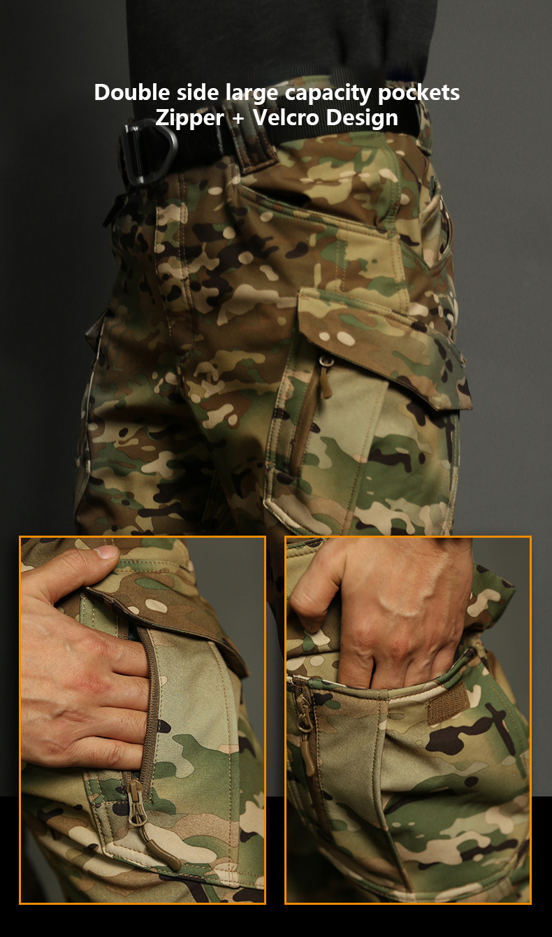 Men Winter Camouflage Tactical Fleece Cargo Pants Military Army Combat Trousers Outdoor Hiking Training Airsoft Soft Joggers Men Winter Camouflage Tactical Fleece Cargo Pants Military Army Combat Trousers Outdoor Hiking Training Airsoft Soft Joggers