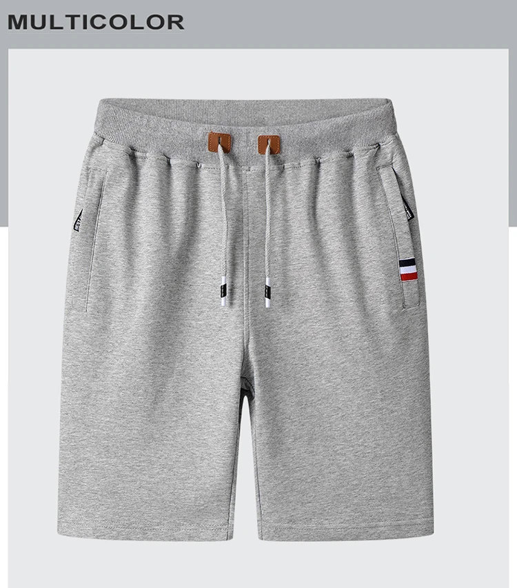 Mege Brand Clothing Men's Summer Casual Shorts Solid Boardshort Bermuda Male Drawstring Elastic Waist Breeches Beach Shorts