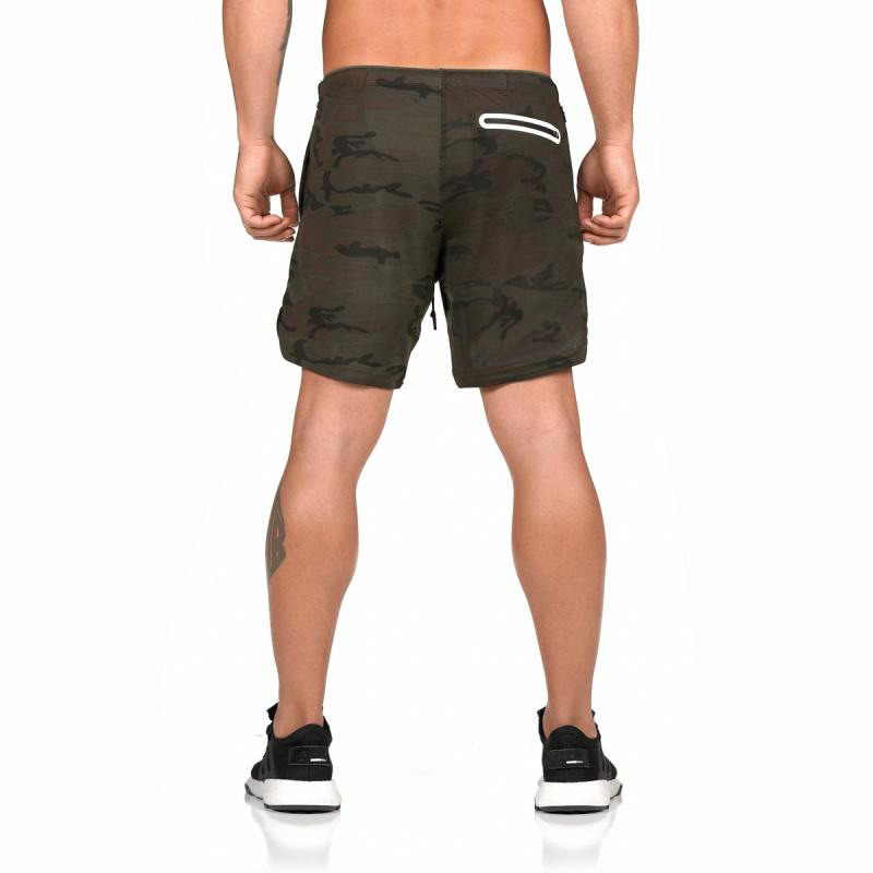 Mege Brand Camouflage Military Jogger Men Shorts Fast Dry Double Layer 2 in 1 Short Pants Beach Shorts Male Sweatpants Dropship