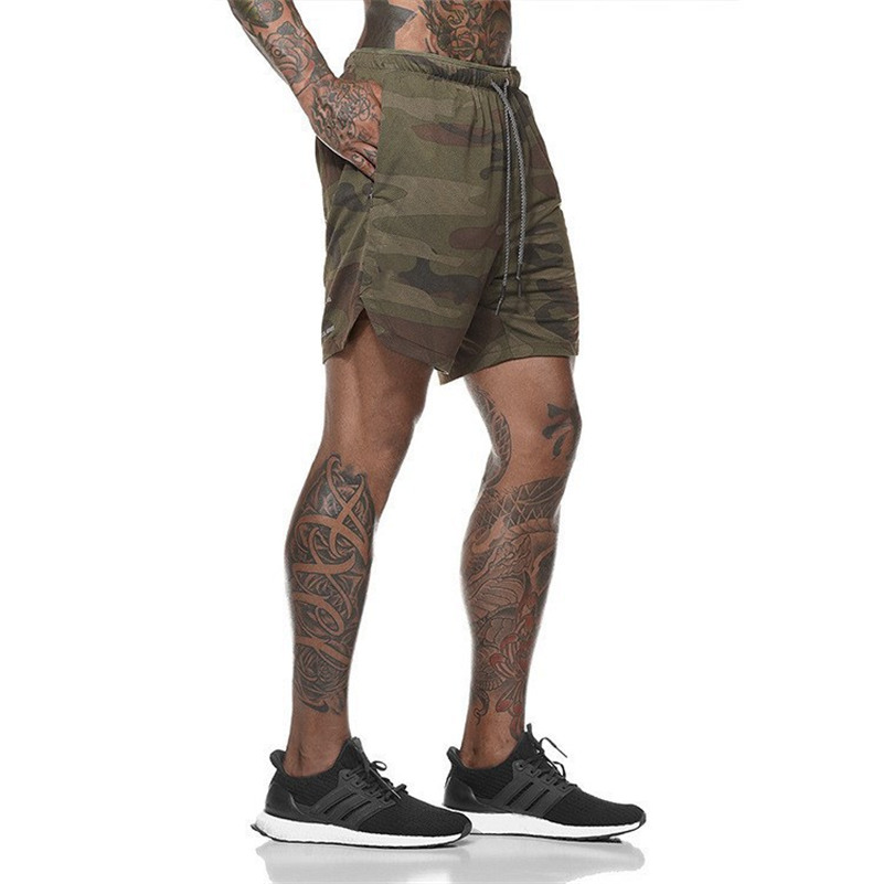 Mege Brand Camouflage Military Jogger Men Shorts Fast Dry Double Layer 2 in 1 Short Pants Beach Shorts Male Sweatpants Dropship
