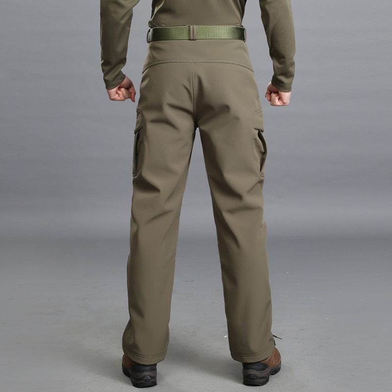 MEGE Soft Shell Tactical Camouflage Pants Men Combat Waterproof Military Cargo Warm Fleece Camo Winter Warm Army Modis Trousers