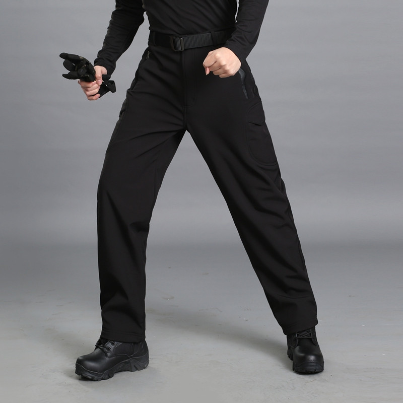 MEGE Soft Shell Tactical Camouflage Pants Men Combat Waterproof Military Cargo Warm Fleece Camo Winter Warm Army Modis Trousers