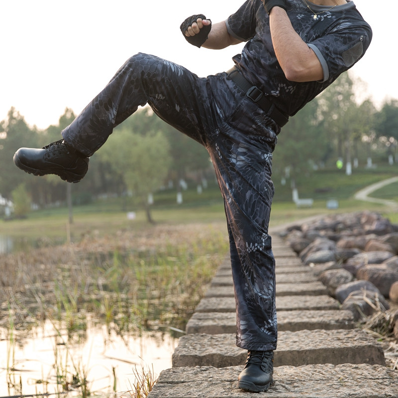 MEGE Soft Shell Tactical Camouflage Pants Men Combat Waterproof Military Cargo Warm Fleece Camo Winter Warm Army Modis Trousers