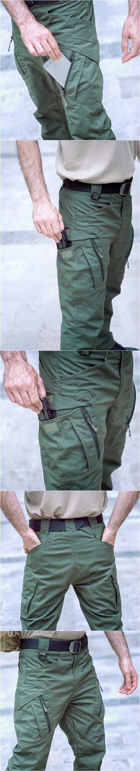 MEGE Men Tactical Fishing Trekking Hiking Camping Skiing Climbing Cycling Outdoor Pants Camo Casual Black Military Cargo Pants 9