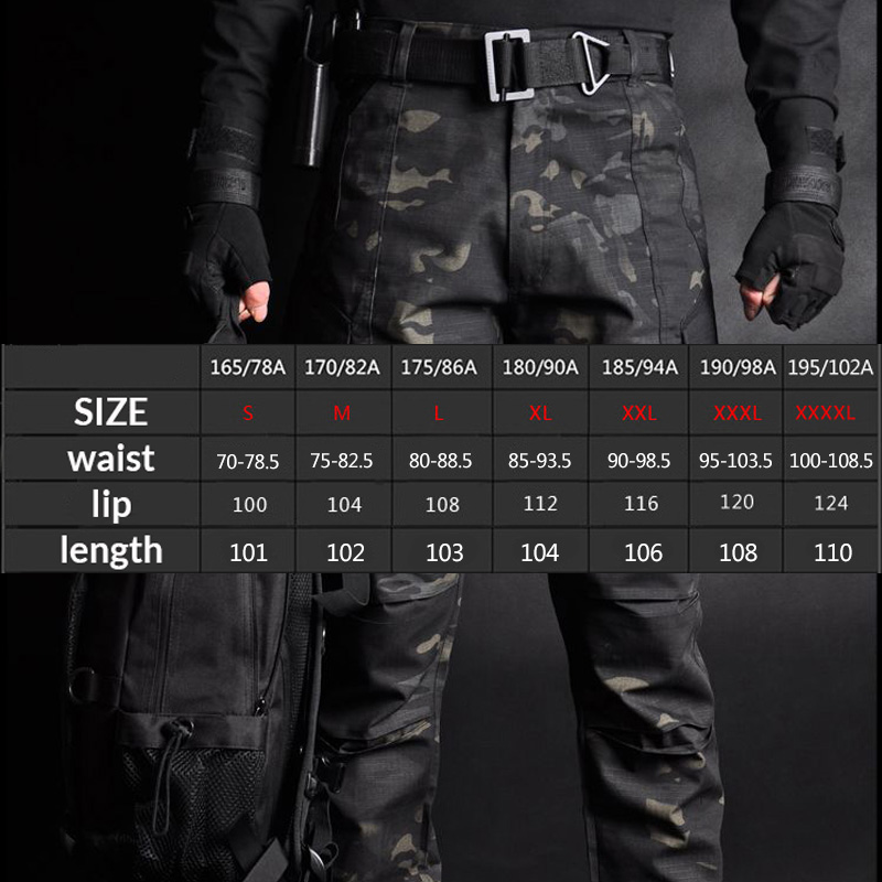 MEGE Tactical Cargo Pants Men Joggers Combat SWAT Army Military Pants Cotton Camo Pockets Stretch Flexible Casual Sweatpants 4XL