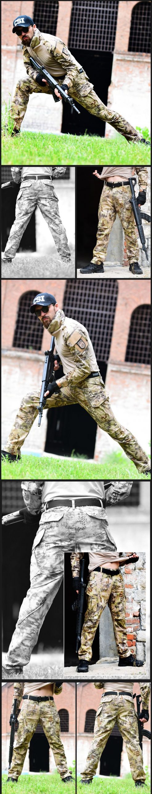 MEGE Tactical Cargo Pants Men Joggers Combat SWAT Army Military Pants Cotton Camo Pockets Stretch Flexible Casual Sweatpants 4XL