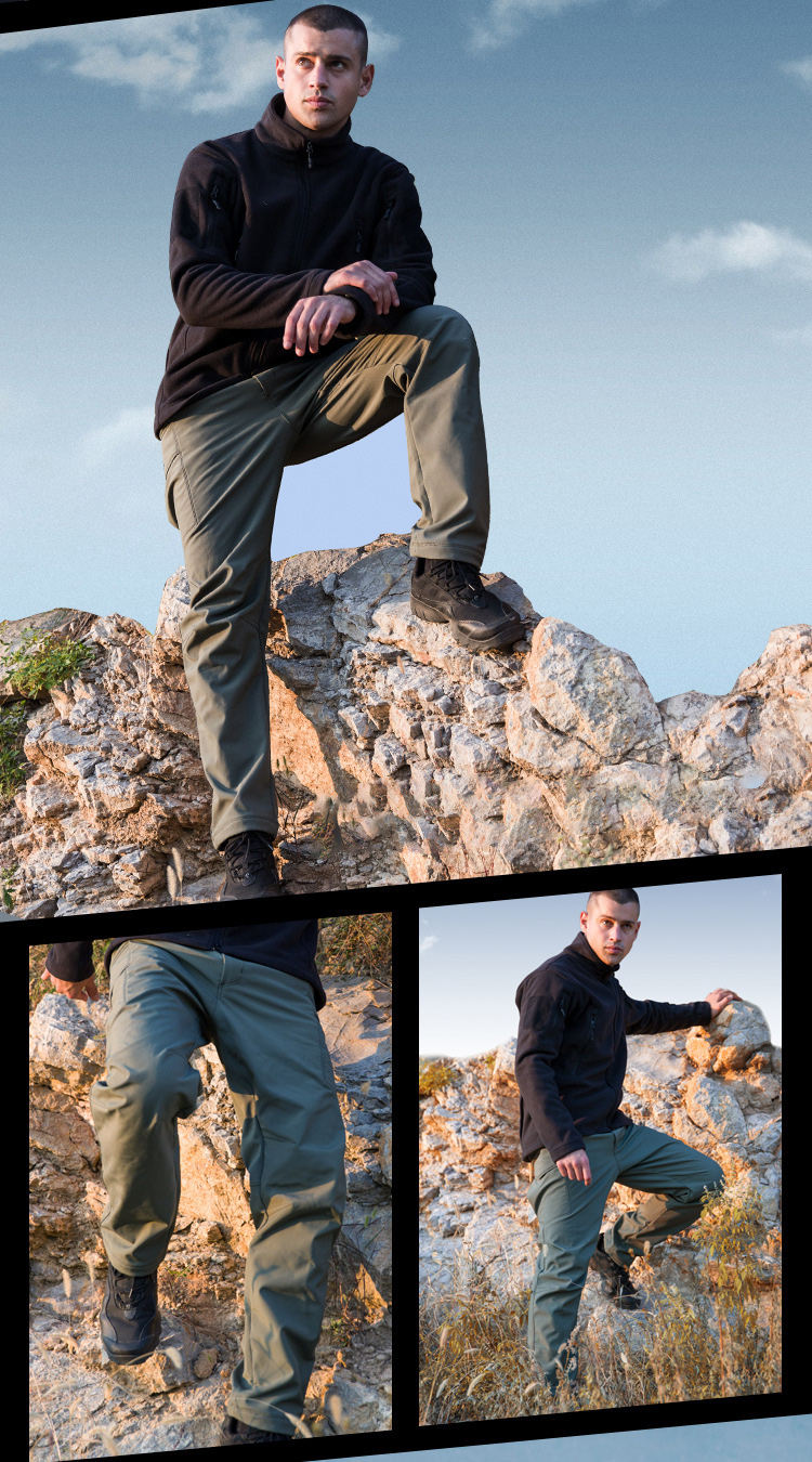 Mege Winter Warm Tactical Cargo Pants Military Fleece Windbreaker Army Outdoor Thermal Hiking Wide Leg Working Combat Trousers