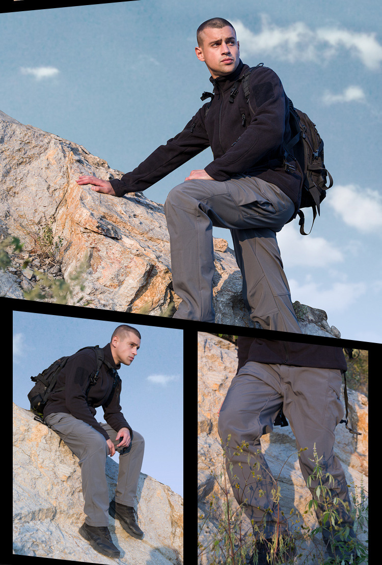 Mege Winter Warm Tactical Cargo Pants Military Fleece Windbreaker Army Outdoor Thermal Hiking Wide Leg Working Combat Trousers