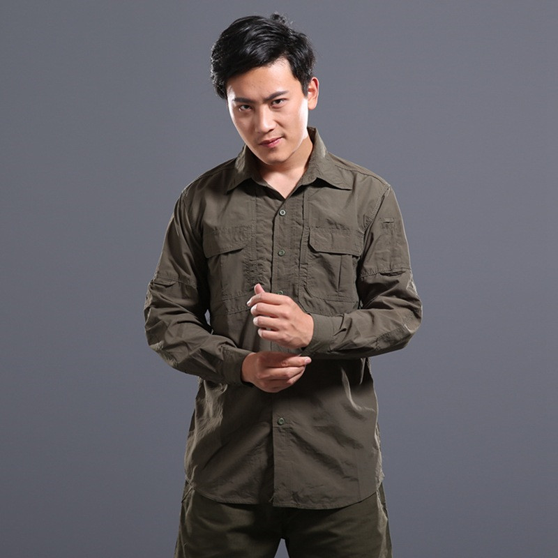 Urban tactical shirt OD casual shirt fast quick drying casual breathable clothing US military clothing
