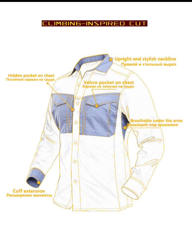 Mege Men's Tactical Military Shirt Lightweight Army Jacket Shirt Quick Dry Outdoor Shirt Summer Long Sleeve Work Hunt Shirt