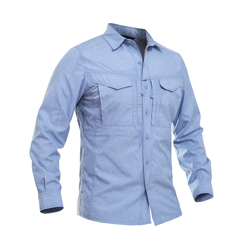 Mege Men's Tactical Military Shirt Lightweight Army Jacket Shirt Quick Dry Outdoor Shirt Summer Long Sleeve Work Hunt Shirt